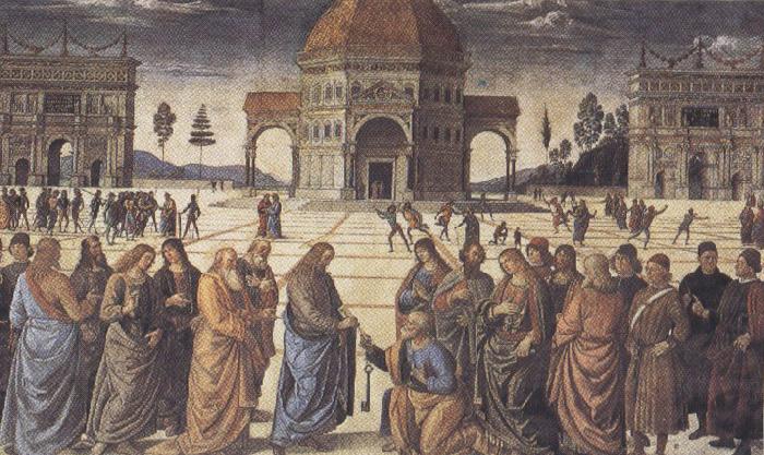 Sandro Botticelli Pietro Perugino,Consigning the Keys (mk36) France oil painting art